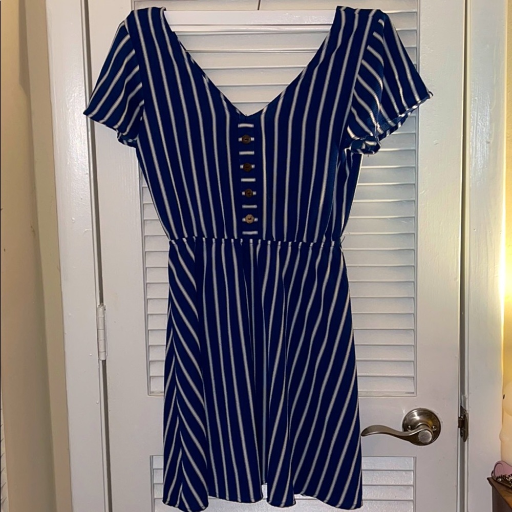 Blue Striped Dress